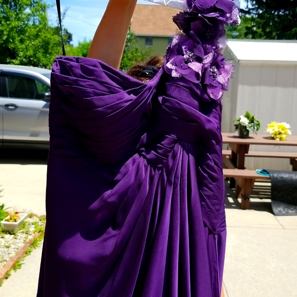 purple fancy gown full length - Picture 2 of 6